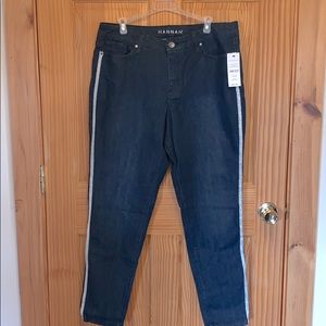 Hannah Firehouse Wash Jeans with Silver stripe
